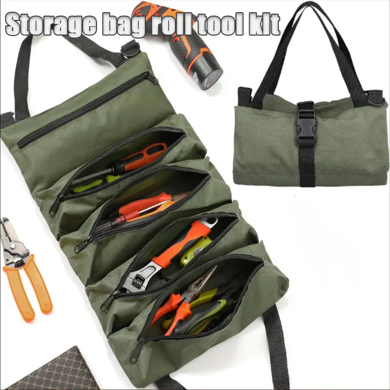 Roll-Up Multi-Pocket Tool Bag Organizer – 1 to 4 PCS Tool Roll Organizer Babs