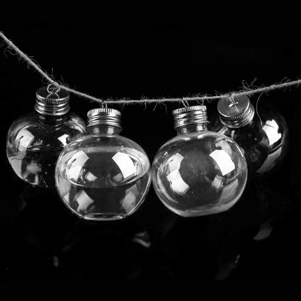 6-Pack Ball Christmas Tree Ornament Drink Bottles | 50ml Christmas Ornament Bottles Babs