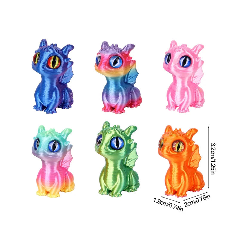 Mini Dragon Figurines 5/10/20Pcs – 3D Printed Party Favors Dragon Figurines Set Babs