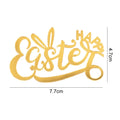 5Pcs Easter Bunny Gold Acrylic Cupcake Toppers – Party Decor Cupcake Toppers Babs 5Pcs A