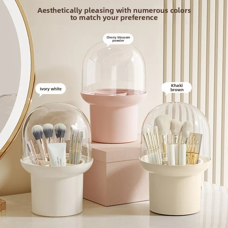 Makeup Organizer Box with Brush Holder & Dustproof Compartments Makeup Organizer Box Babs
