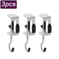 No-Drill Adjustable Desk Edge Hook – Bag & Headphone Organizer Desk Organizer Hook Babs 3pcs 8.8x2.9x2.1cm
