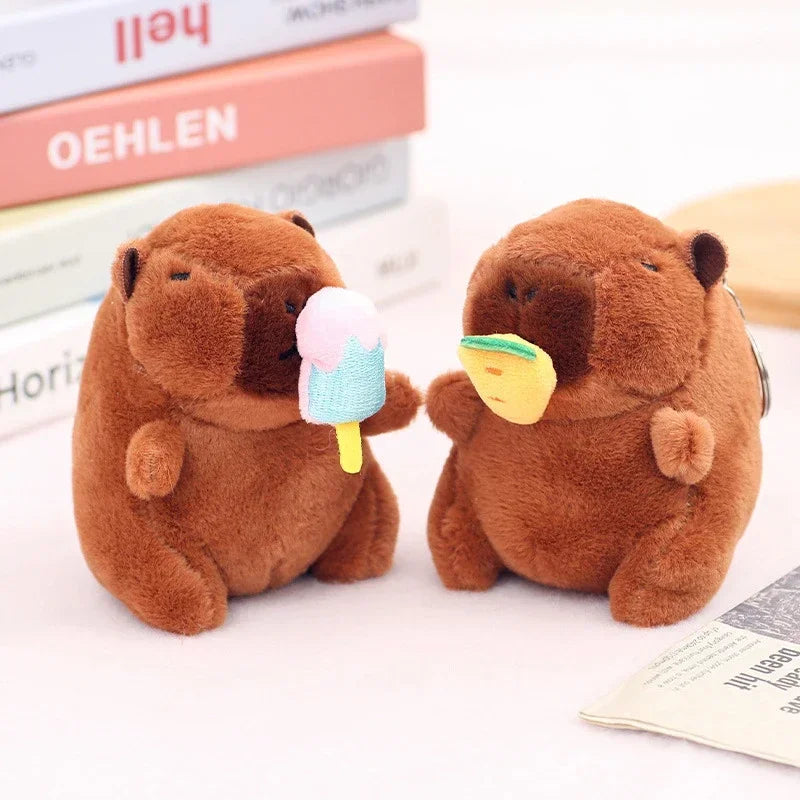 Cute Plush Capybara Keychain 12cm Stuffed Animal Bag Pendant Plush Keychain Pendant Babs