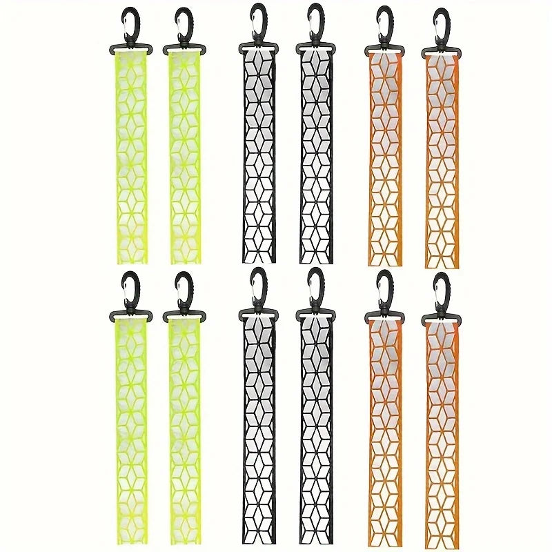2PCS Reflective Keychain – High Visibility Night Safety Strip Reflective Safety Keychain Babs