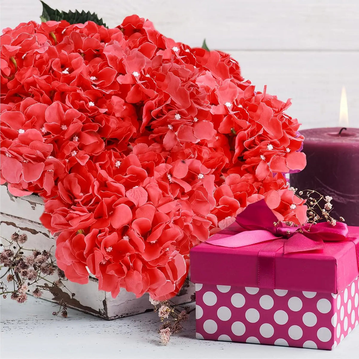 Silk Hydrangea Artificial Flowers for Wedding & Home Décor Artificial Silk Flowers Babs