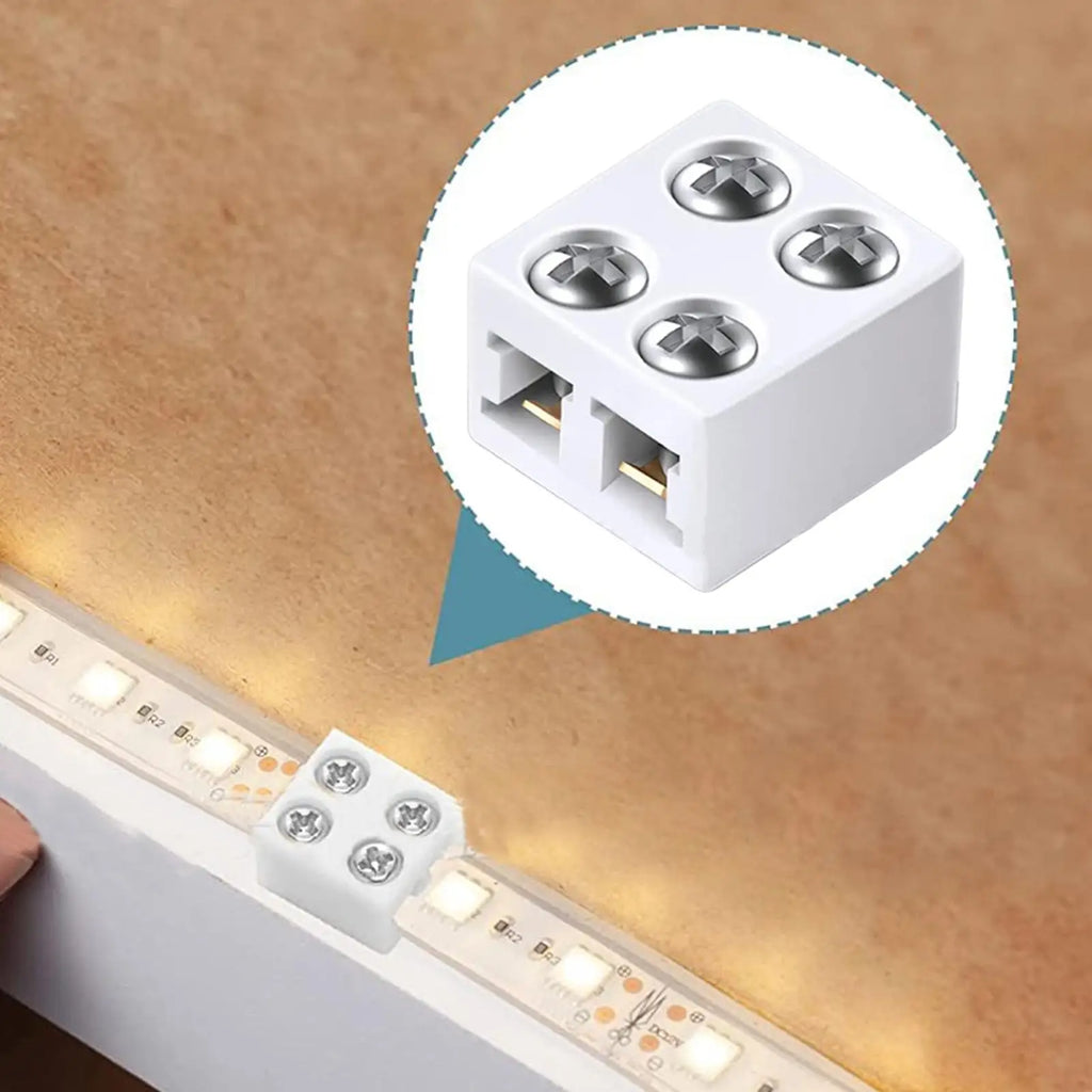 8mm Solderless LED Strip Connectors – Male & Female Terminal LED Strip Connector Babs