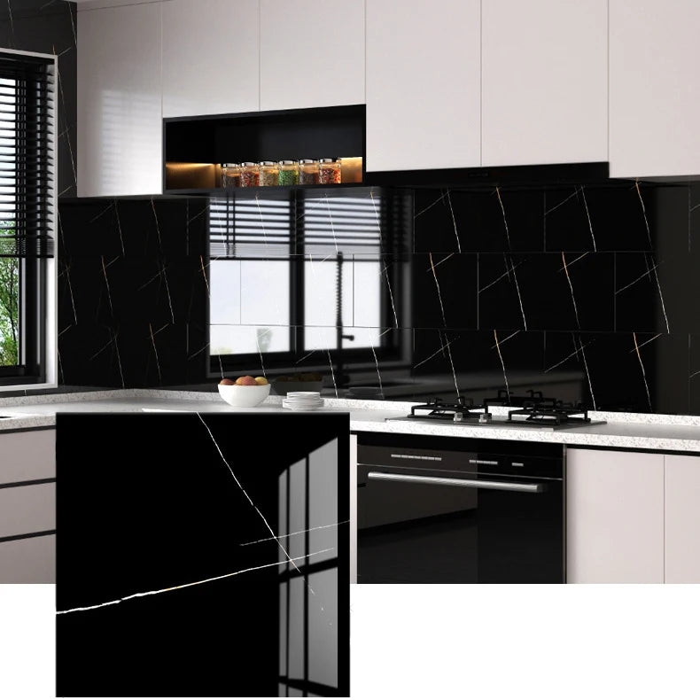 10-Pack Marble PVC Self-Adhesive Tile Wall Stickers 30×30cm Wall Tile Stickers Babs 6198-5 10pcs-30x30cm