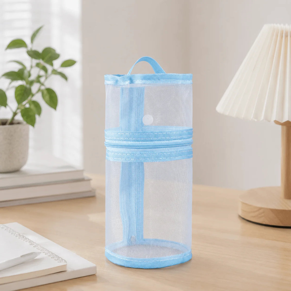 Transparent Stand-Up Pen Cases | Large Capacity, Set of 1–4 Pencil Case Organizer Babs Blue