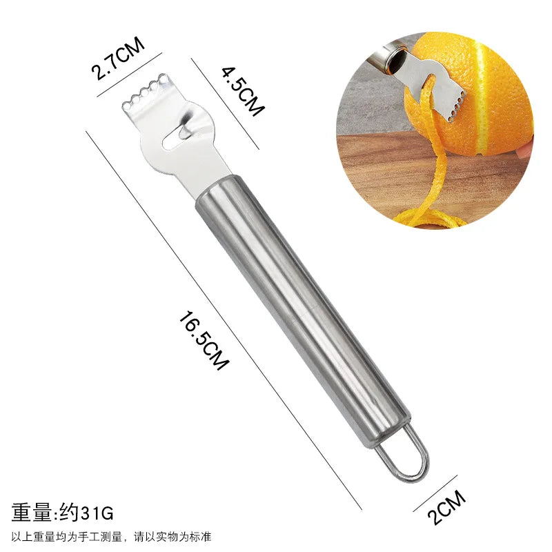 Stainless Steel Citrus Zester & Fruit Peeler Kitchen Tool Citrus Zester Tool Babs