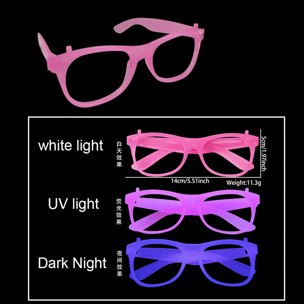 Glow in the Dark UV Neon Party Glasses – 5 to 50 Packs Neon Party Glasses Babs