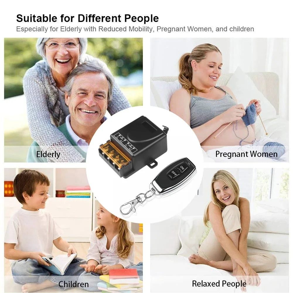 433MHz RF Wireless Remote Control Switch – Relay Receiver & Transmitter RF Remote Control Switch Babs