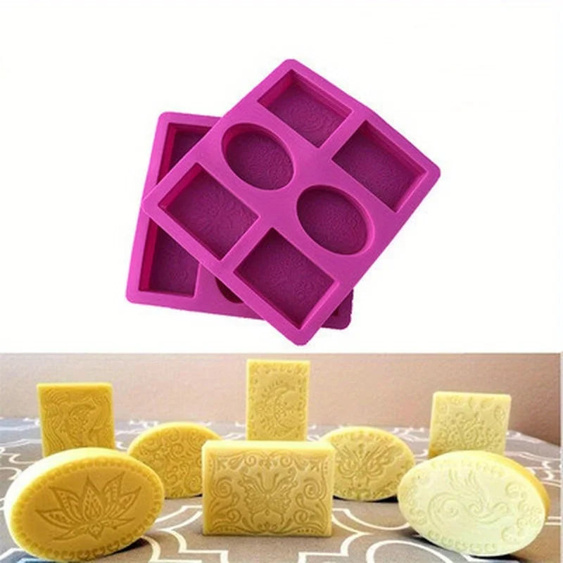 6-Hole 3D Silicone Soap Mold for Soap Making, Resin & Crafts Silicone Craft Mold Babs