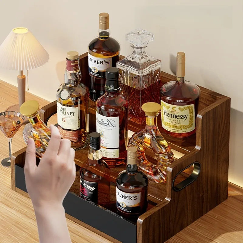 Wooden Wine Rack Vertical Display Holder – Luxury Bar Decor Wine Rack Babs
