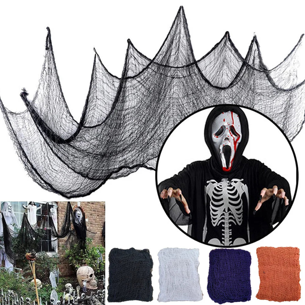 Halloween Decorative Gauze Cloth 76x183cm – Spooky Party Decor Halloween Gauze Decoration Babs