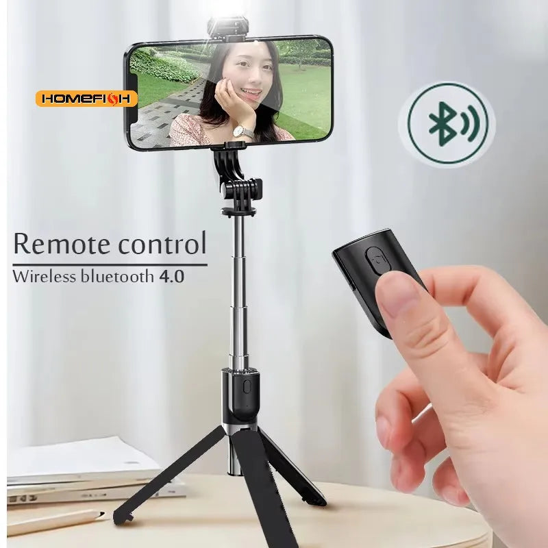 Bluetooth Selfie Stick Tripod with Fill Light & Remote Shutter Selfie Stick Tripod Babs