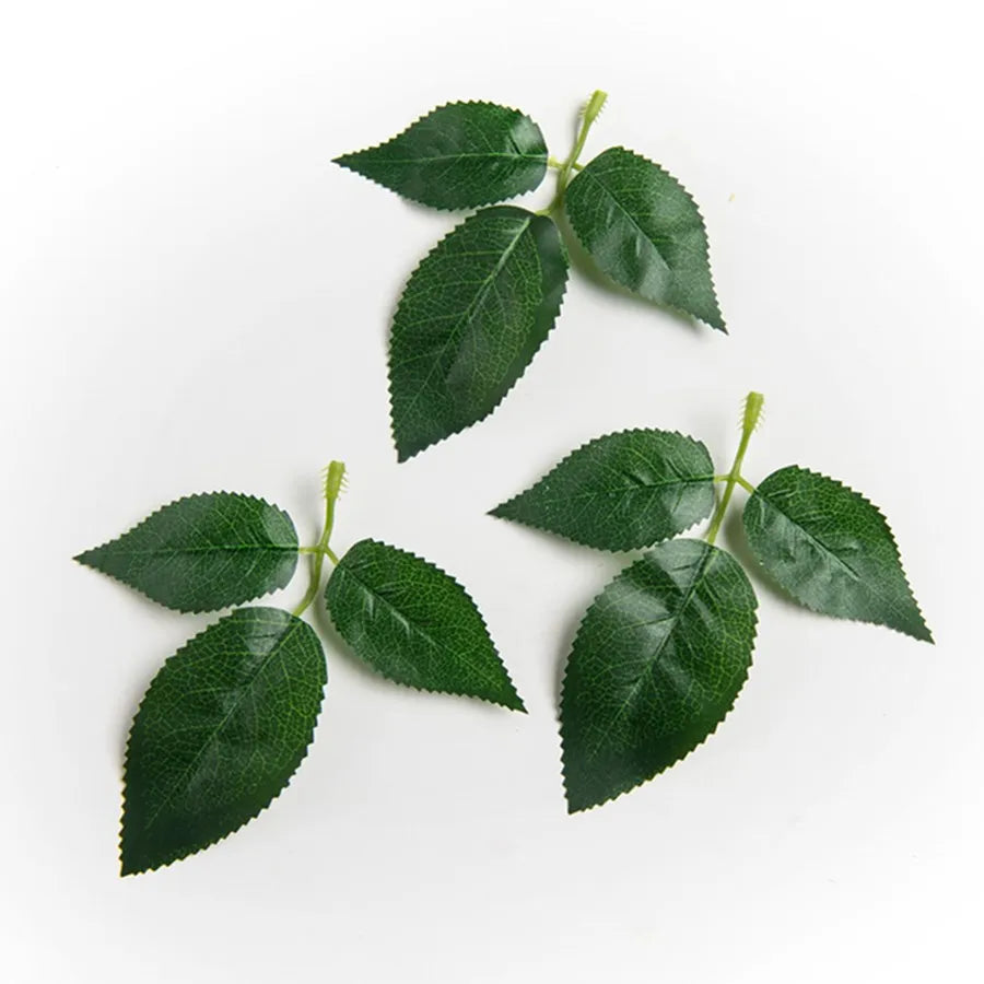 40/80 Pcs Silk Rose Leaves – Artificial Wedding & Home Decor Artificial Silk Leaves Babs 8 80 pcs