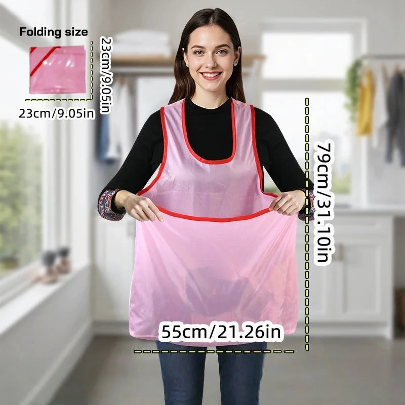 Portable Laundry Drying Apron with Bag – Waterproof & Lightweight Laundry Drying Apron Babs