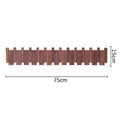 Piano Keys Solid Oak Wood Wall-Mounted Coat Rack – 6 Hooks Wall Coat Rack Babs Walnut-12 Hooks