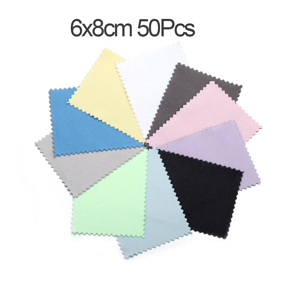 50pcs Jewelry Polishing Cloths for Silver, Gold & Platinum Jewelry Polishing Cloth Babs Mix 6x8 50Pcs