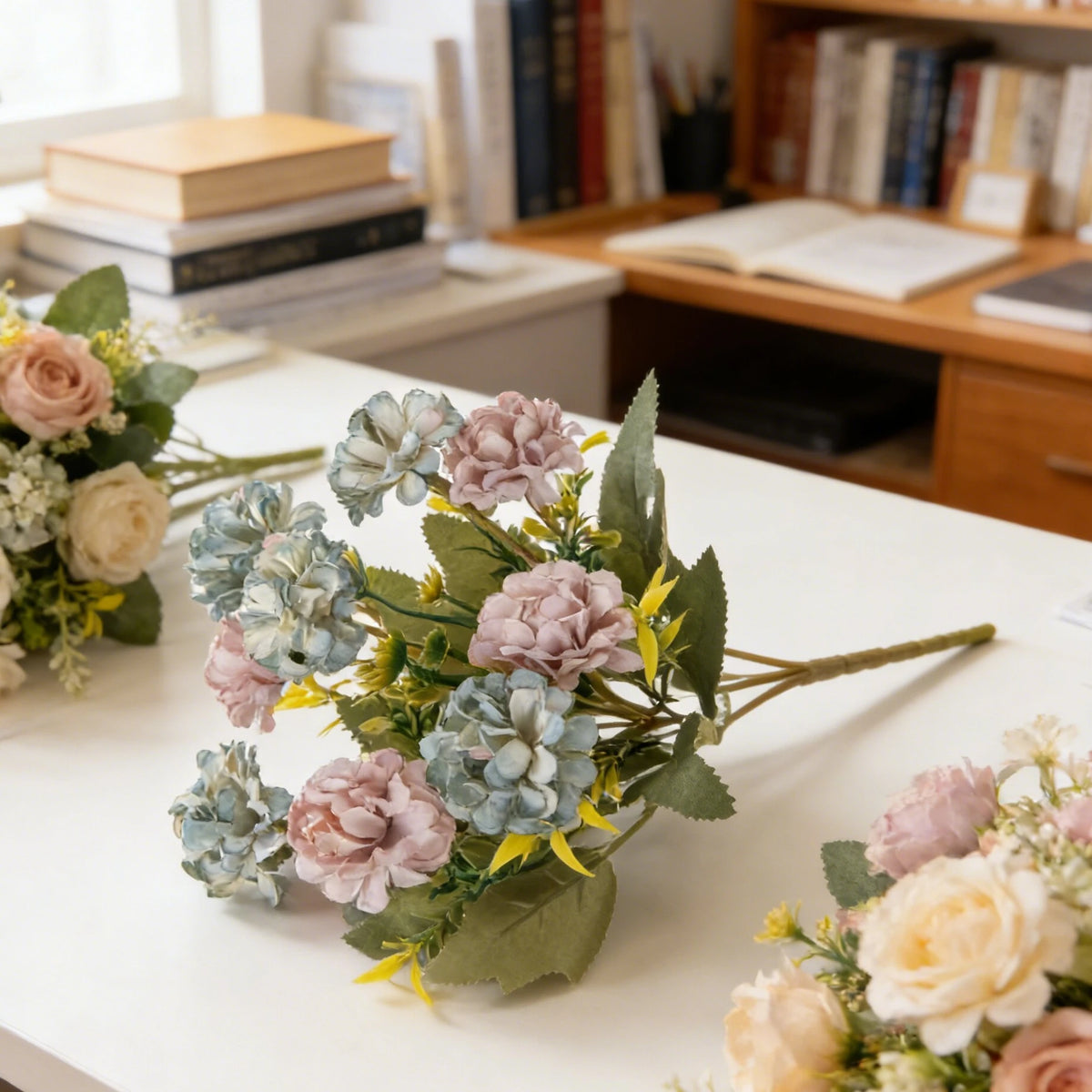 Silk Artificial Hydrangea Bouquet for Wedding & Home Décor Artificial Flower Bouquet Babs