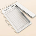 Manual Paper Cutter Push Trimmer with Scale Ruler | Portable Paper Trimmer Babs White