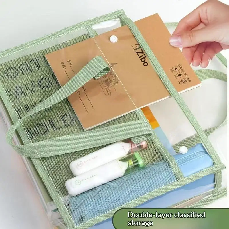 Transparent PVC Waterproof Tote Bag – Large File Organizer File Storage Tote Bag Babs