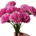 Silk Carnation Artificial Flowers 6/12 Stems – Wedding & Home Artificial Silk Flowers Babs Rose Red 12pcs
