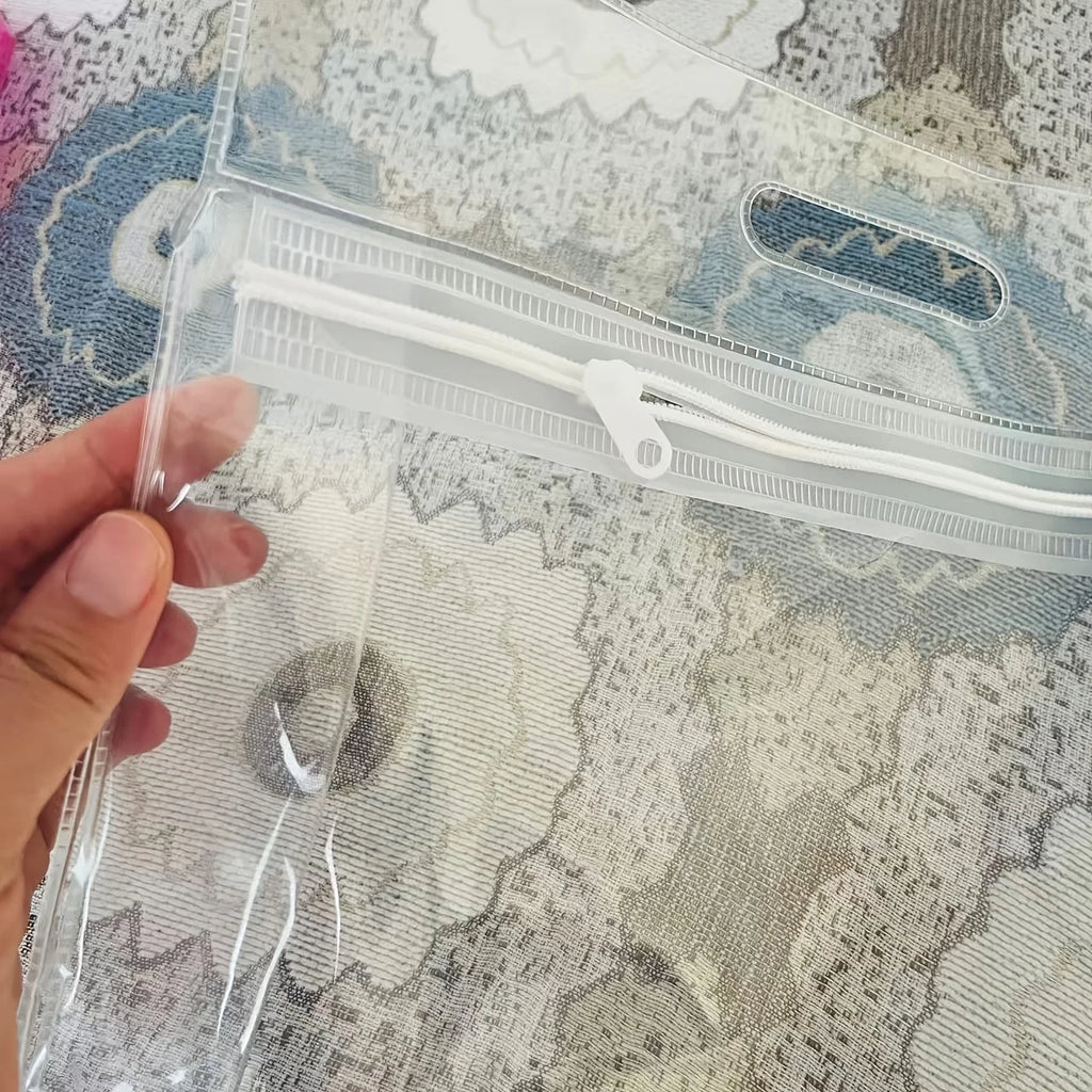 Clear Beach Tote Bag – Waterproof PVC, Stadium Approved XL Clear Tote Bag Babs