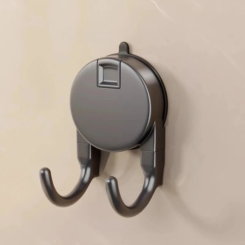 No Drill Suction Cup Dual Hooks – Heavy Duty Vacuum Lock Suction Cup Hooks Babs Gray 1PC