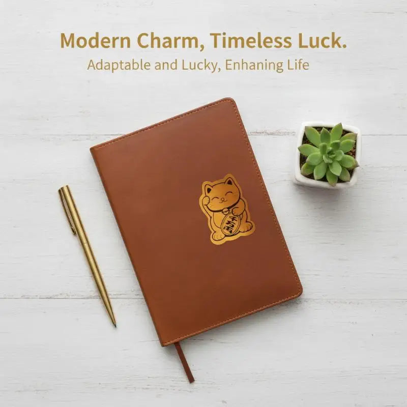 Golden Lucky Cat Gold Foil Sticker – Self-Adhesive Decal 5/10 Pcs Decorative Sticker Decal Babs