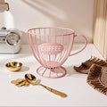 Coffee Capsule Storage Basket – Durable Iron Frame Base Capsule Storage Basket Babs Pink