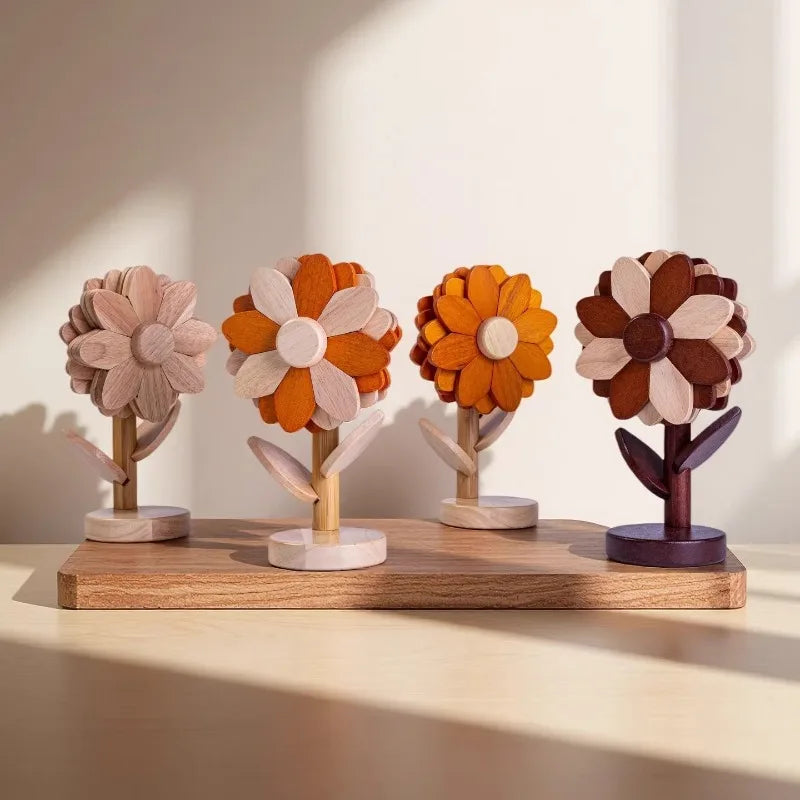 Sunflower Bamboo Coaster – Heat-Insulating Minimalist Decor Decorative Coaster Babs