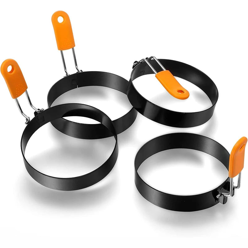 Stainless Steel Fried Egg Ring with Silicone Handle | Non-Stick Egg Ring Mold Babs