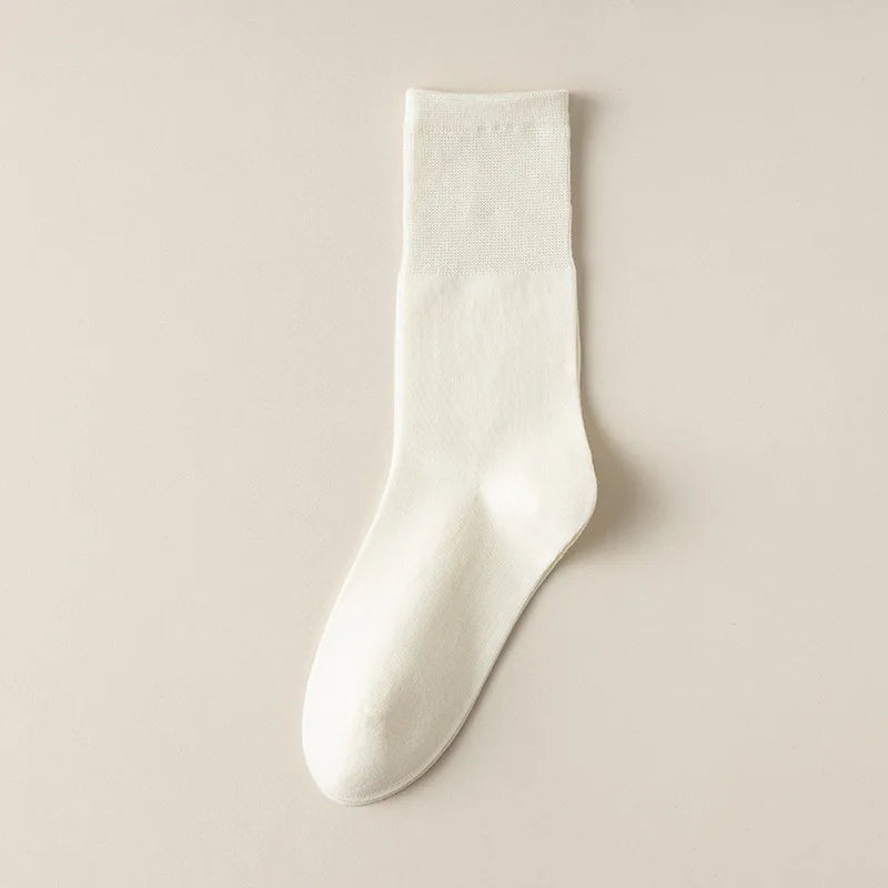 Women's Moisture-Wicking Mid-Calf Socks 5-Pack | Seamless Women's Casual Socks Babs Ivory One Size