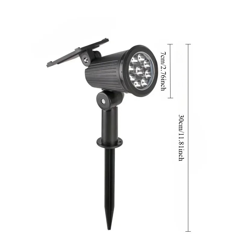 RTONTR Solar Spotlight Outdoor Waterproof Dimmable Garden Light Solar Garden Spotlight Babs