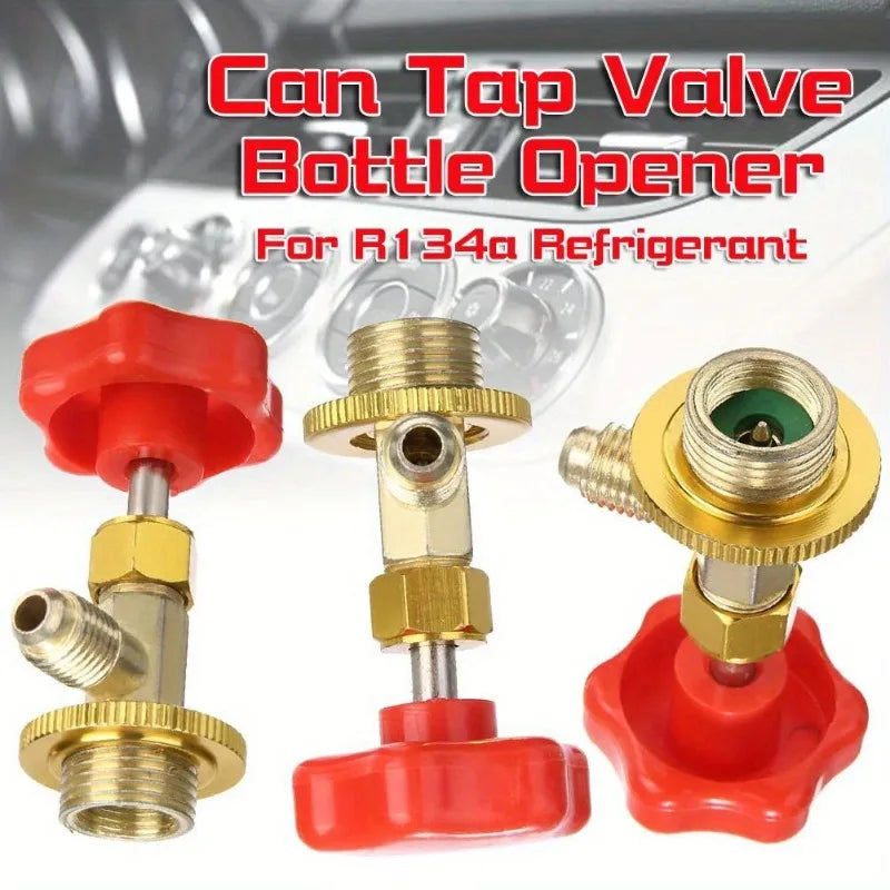 R134a AC Can Tap Valve Bottle Opener – M14/1/4" Leak-Proof AC Refrigerant Tap Valve Babs