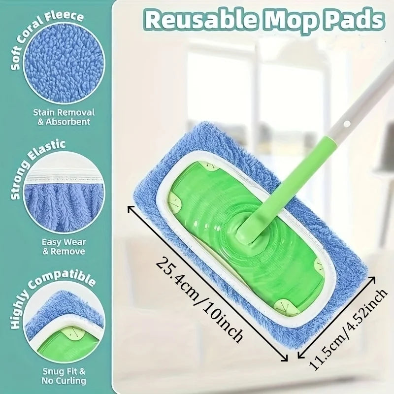 Reusable Washable Mop Pads – Dry & Wet Floor Cleaning Refills Washable Mop Pads Babs