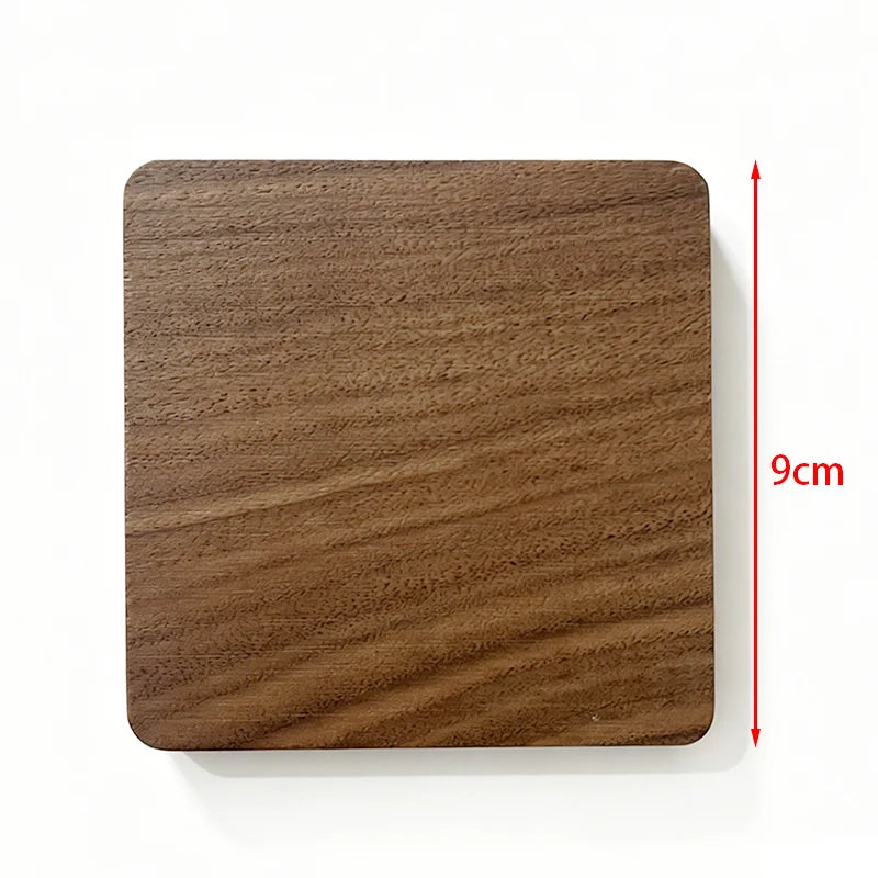 Wooden Coasters for Drinks – Eco-Friendly Tea & Coffee Coasters Wood Drink Coasters Babs 4-Walnut