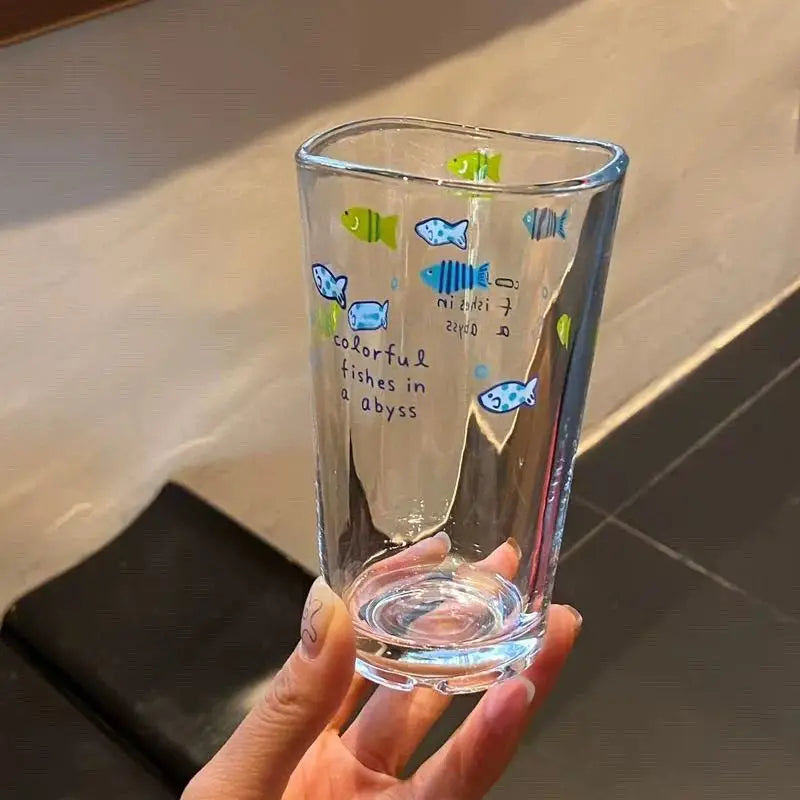 Tropical Fish Glass Cup – Heat-Resistant Decorative Drinking Mug Decorative Drinking Glass Babs