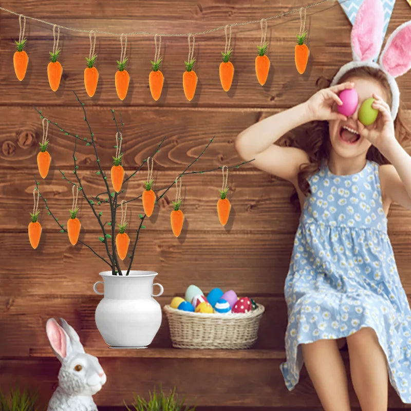 Easter Foam Carrot Hanging Ornaments 10/20pcs – Party Decor Easter Hanging Ornaments Babs