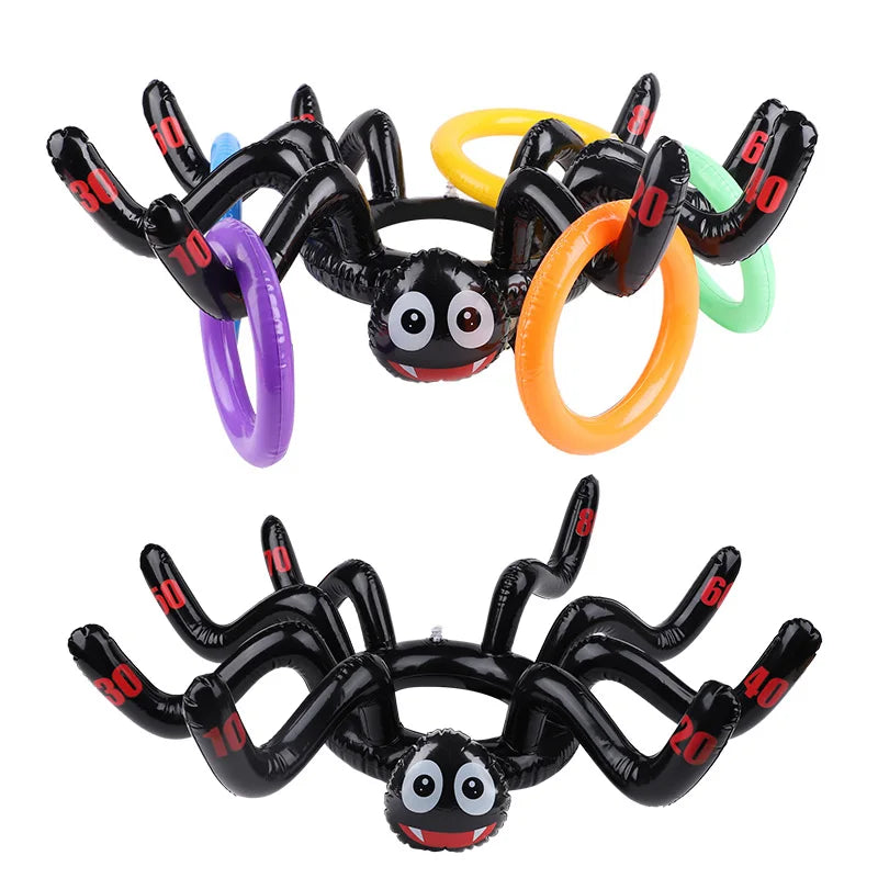 Halloween Inflatable Ring Toss Game – Spider & Octopus Party Toy Inflatable Party Game Babs