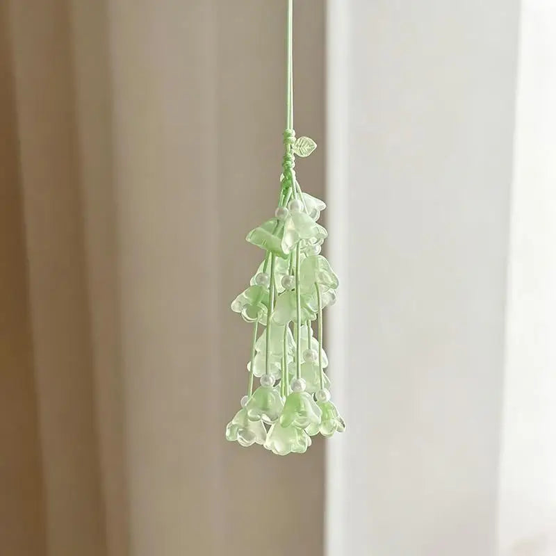 Bellflower Tassel Car Rearview Mirror Pendant Ornament Car Hanging Ornament Babs A1