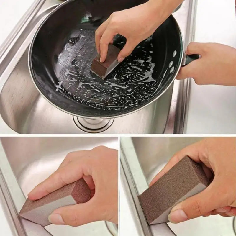 4-Pack Emery Sponge Brush – Rust, Dirt & Stain Scrubber Abrasive Scrubber Sponge Babs