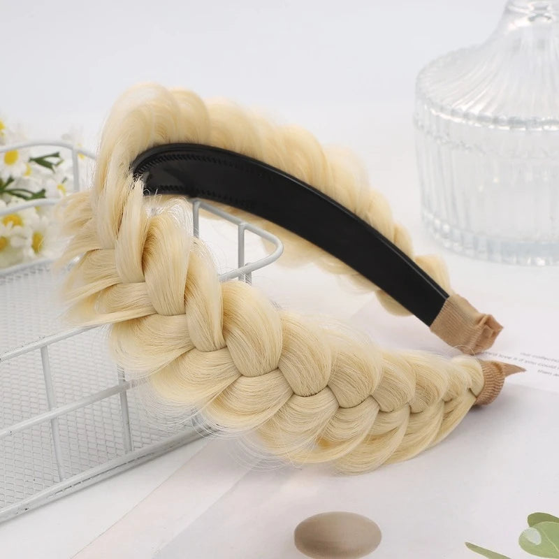 Fishbone Braid Wig Headband | Light Luxury Hair Accessory Braid Wig Headband Babs