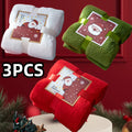 3-Piece Christmas Towel & Face Wash Gift Box | Coral Fleece Towel Gift Set Babs 3PCS