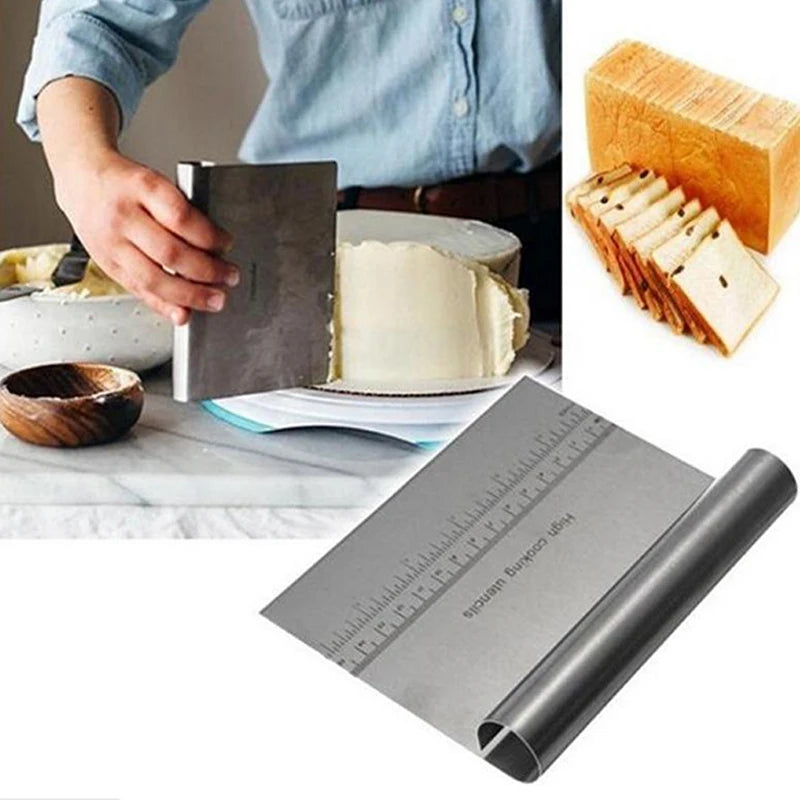 Stainless Steel Dough Scraper & Cake Pastry Cutter Tool Dough Scraper Babs