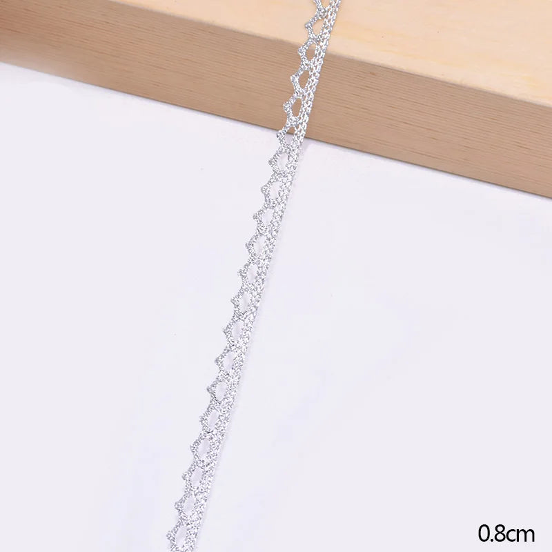 White Embroidered Lace Trim Ribbon 5/10 Yards – DIY Sewing