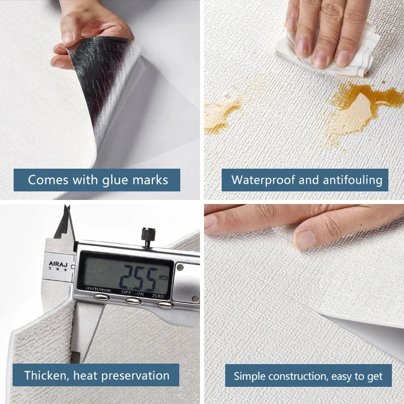 3D Foam Peel & Stick Wallpaper – Waterproof PVC Wall Sticker Peel & Stick Wallpaper Babs