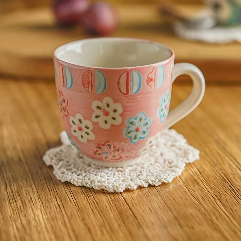 5pcs Vintage Floral Crochet Coasters – Home, Kitchen & Bar Crochet Coasters Babs