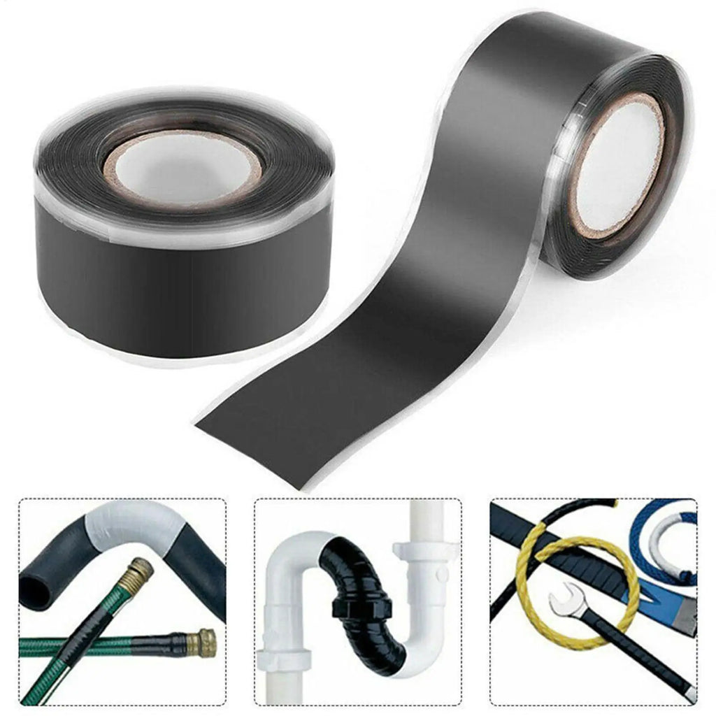 Silicone Self-Fusing Waterproof Repair Tape – Pipe, Wire, Hose Silicone Repair Tape Babs
